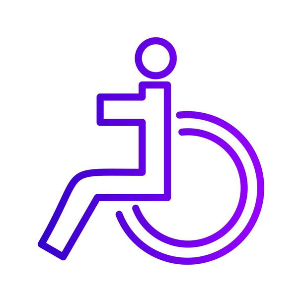 Illusztráció fogyatékos ikon - Fotó, kép