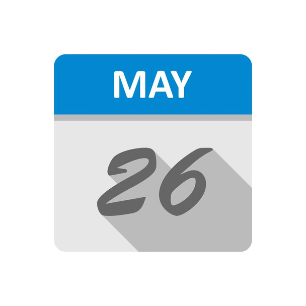 26 maja Data w kalendarzu jednodniowe - Zdjęcie, obraz