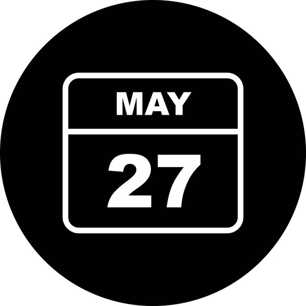 May 27th Date on a Single Day Calendar - Photo, Image