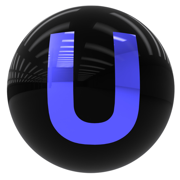 μπάλα με το γράμμα u - Φωτογραφία, εικόνα