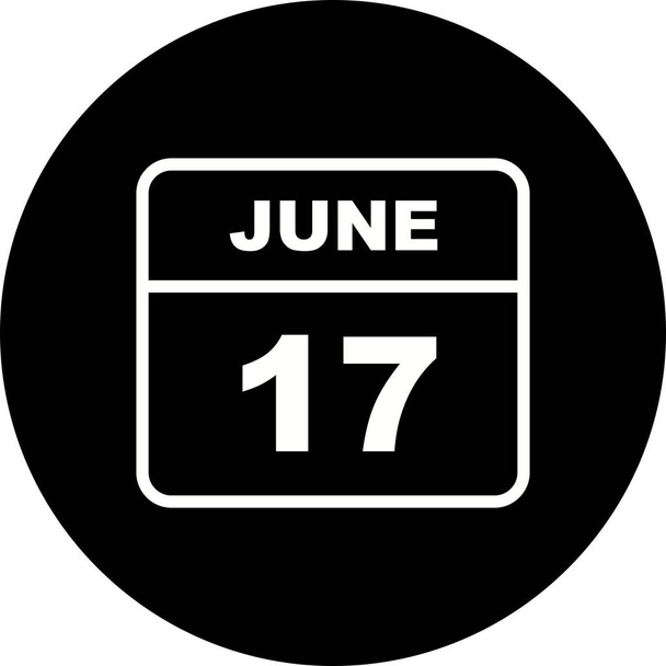 Дата 17 июня в календаре одного дня
 - Фото, изображение