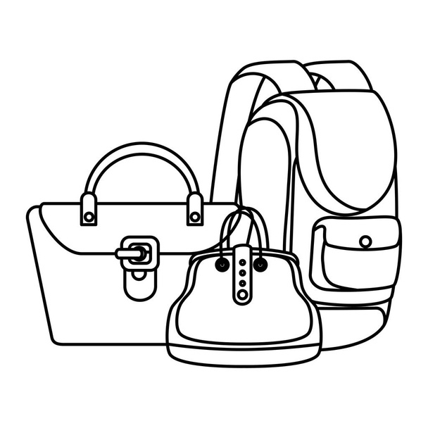Mode feminine Handtaschen Set - Vektor, Bild