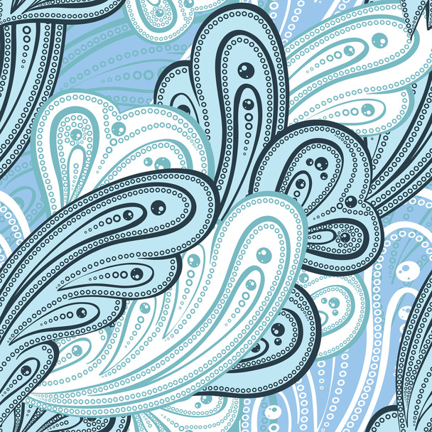 Las ondas azul y blanco - patrón sin costuras
 - Vector, imagen