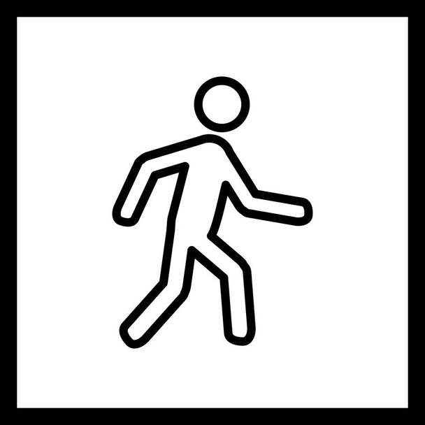 Illusztráció-sétáló ikon - Fotó, kép