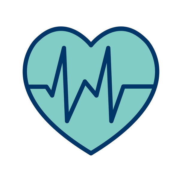 İllüstrasyon kalp Beat simgesi - Fotoğraf, Görsel