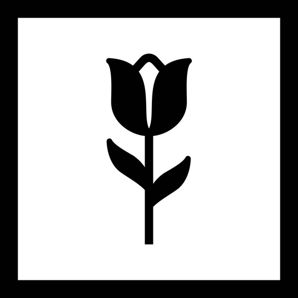 Illusztráció tulipán ikon - Fotó, kép