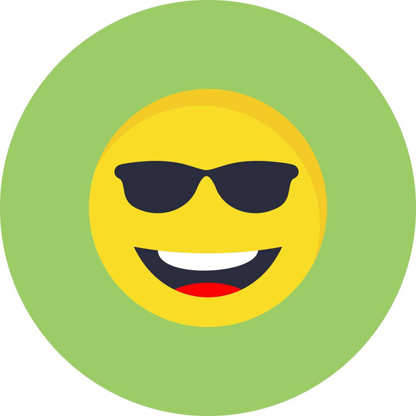 Illustratie cool Emoji icoon - Foto, afbeelding