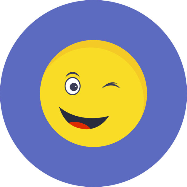 Ilustrace ikona mrknutí Emoji - Fotografie, Obrázek