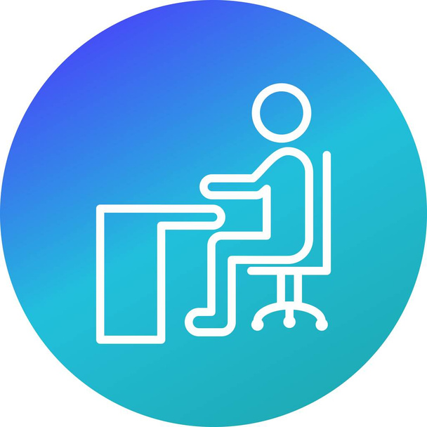 Ilustración Sentado en el icono del escritorio
 - Foto, imagen