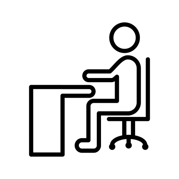 Illusztráció ülő-ra iskolapad ikon - Fotó, kép
