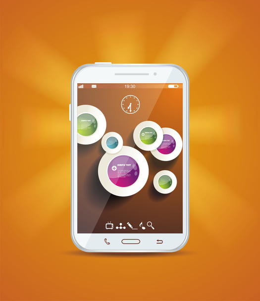 Touchscreen smartphone - Vektor, obrázek