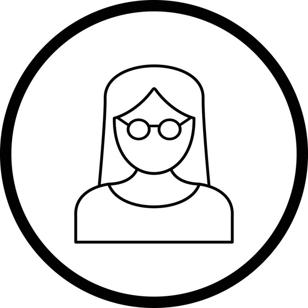 Illustratie vrouwelijke wetenschapper icoon  - Foto, afbeelding