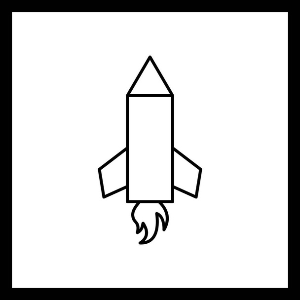 Ілюстрація олівець ракета значок - Фото, зображення