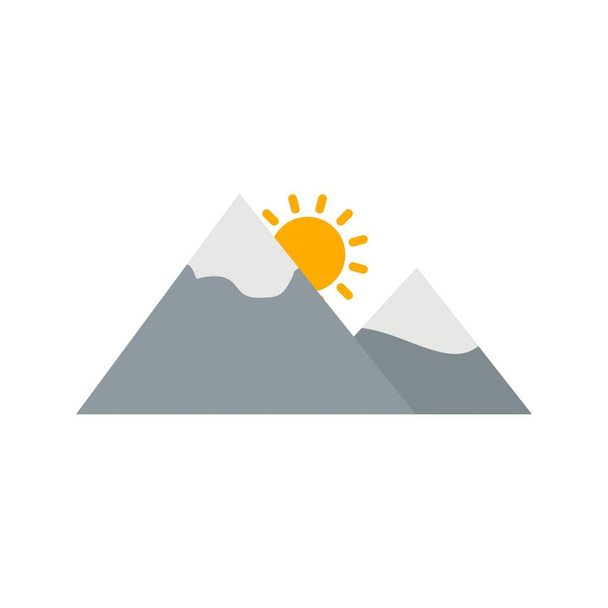 Ilustrace hory s ikonou slunce - Fotografie, Obrázek