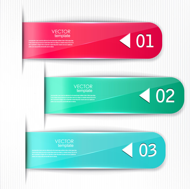Set of bookmarks, stickers, labels, tags. Vector template for in - Vector, imagen