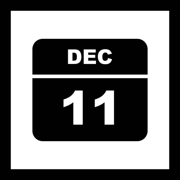 December 11th Date on a Single Day Calendar - Photo, Image