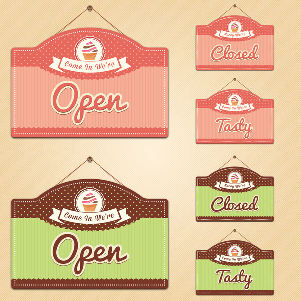 Cake Shop Signs - Vector, Image
