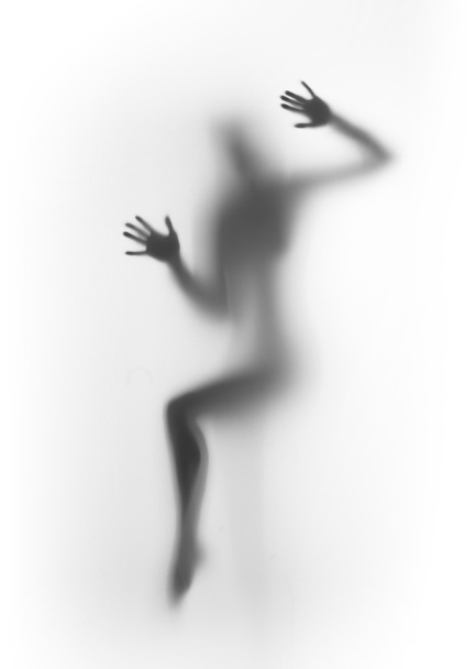 Diffuse sexy woman silhouette, hands - Foto, afbeelding