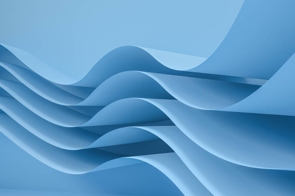 3D рендеринг кривой бумажного фона, цветной фон
 - Фото, изображение