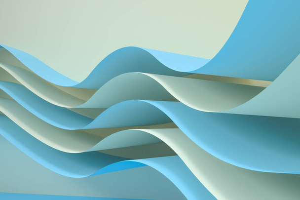 fondo de papel de curva de representación 3d, fondo de color de tinte
 - Foto, Imagen