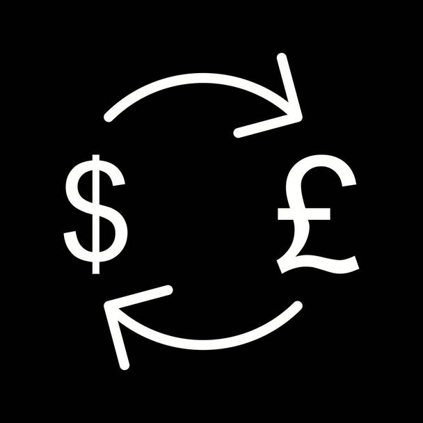 Иллюстрационный обменный фунт с иконой доллара
 - Фото, изображение