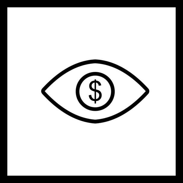 Illustration Eye Dollar Icon - Photo, Image