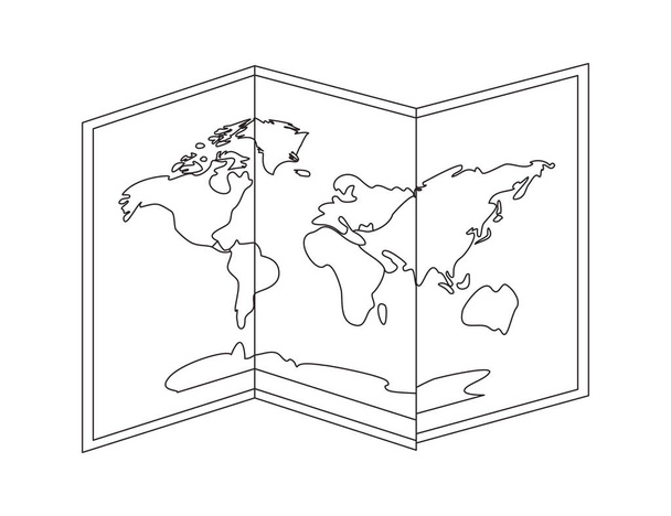 иконка с картой
 - Вектор,изображение