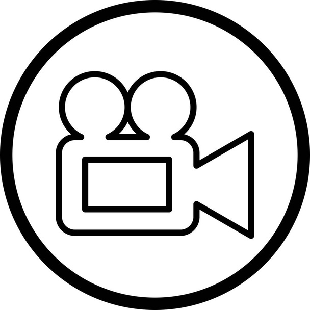 Illustratie video camera pictogram - Foto, afbeelding