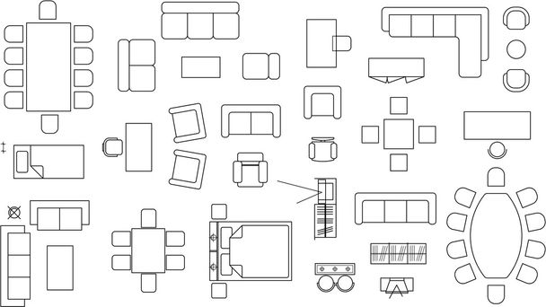 Furniture blocks - Vector, Image