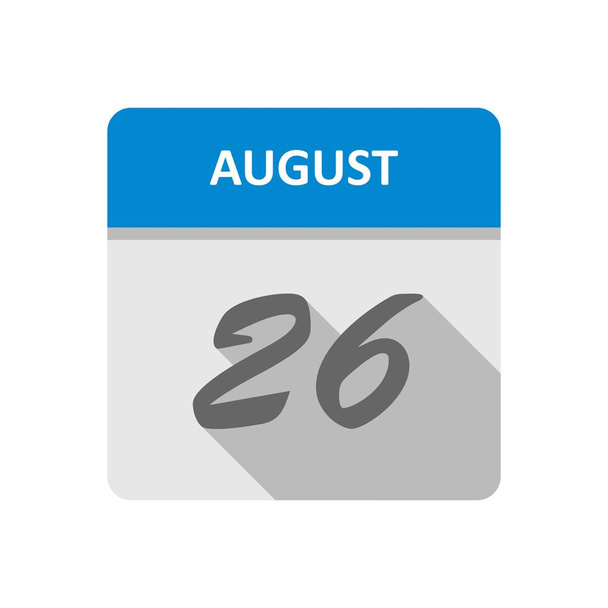 26 août Date sur un calendrier d'un seul jour
 - Photo, image