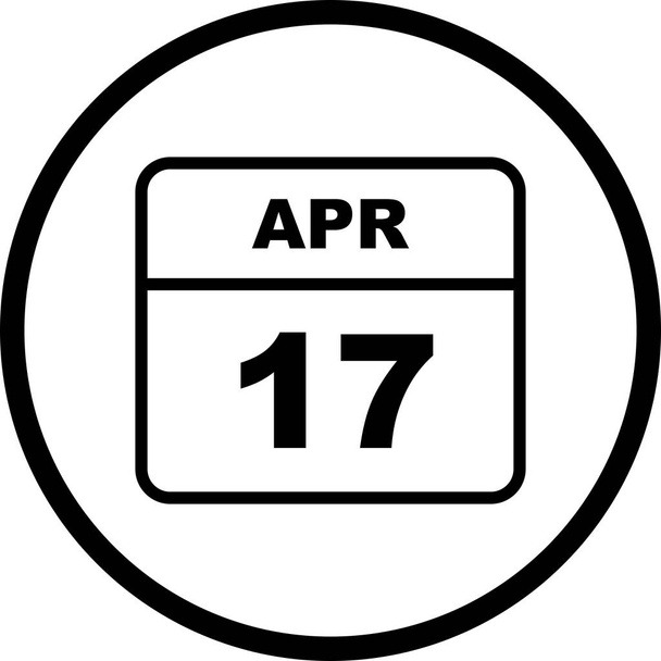 17. dubna v kalendáři jednoho dne - Fotografie, Obrázek