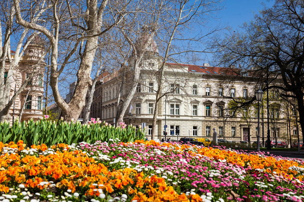 Beginning of spring at the beautiful Zrinjevac park the oldest of the lower town in Zagreb capital of Croatia - Photo, image