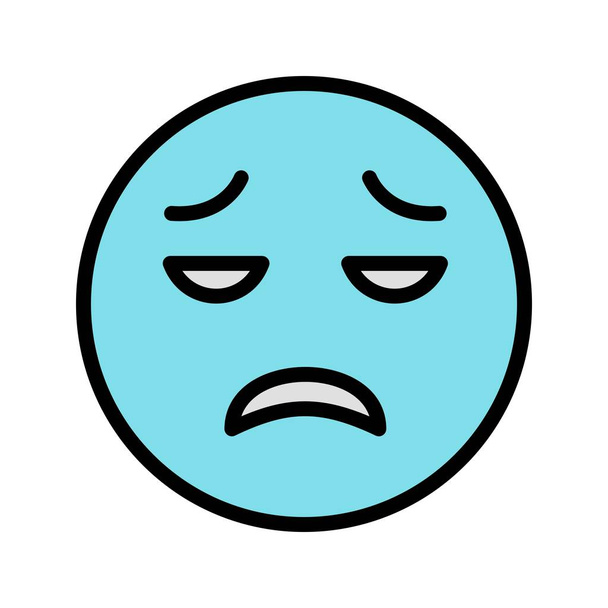 Illustration enttäuscht Emoji-Symbol - Foto, Bild