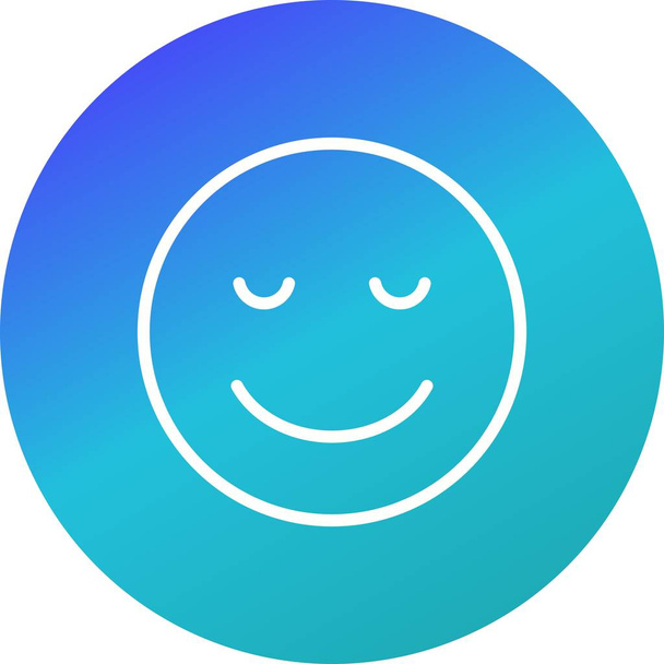 Illustration Calm Emoji Icon - Photo, Image