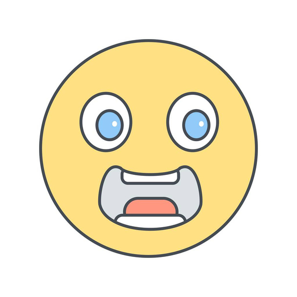 Illusztráció félek Emoji ikon - Fotó, kép