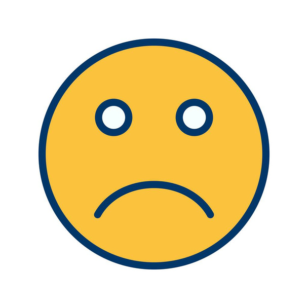 Ilustrace smutná Emoji ikona - Fotografie, Obrázek