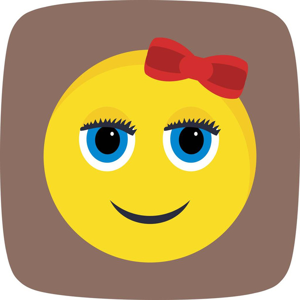 Illustration Mädchen Emoji-Symbol - Foto, Bild
