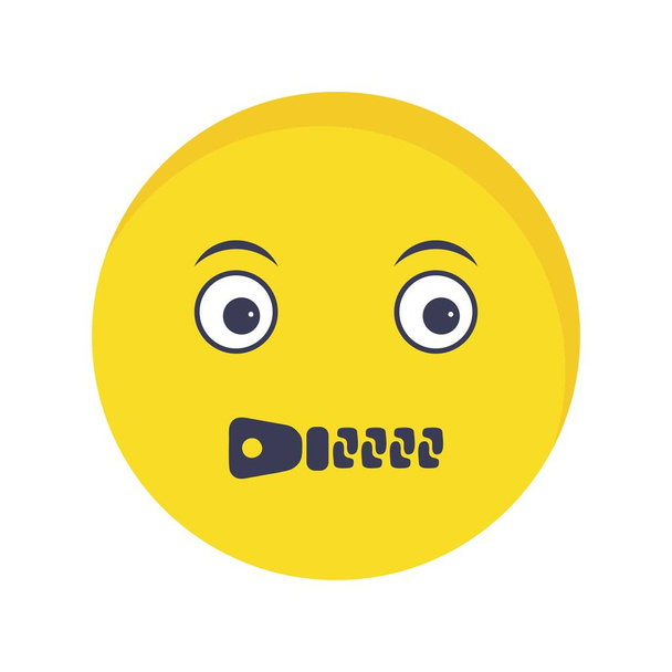 İllüstrasyon Sessize Emoji Simgesi - Fotoğraf, Görsel