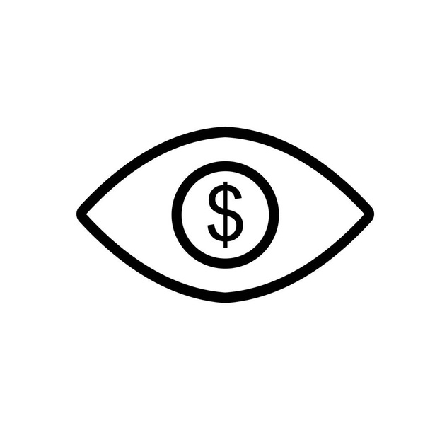 Εικόνα εικονίδιο δολαρίου ματιών - Φωτογραφία, εικόνα