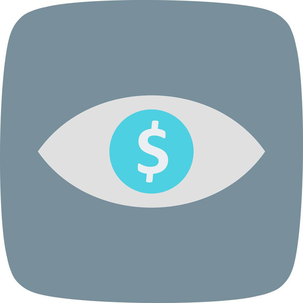Illusztráció Eye dollár ikon - Fotó, kép