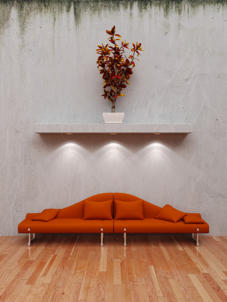 Interior con sofá
 - Foto, imagen