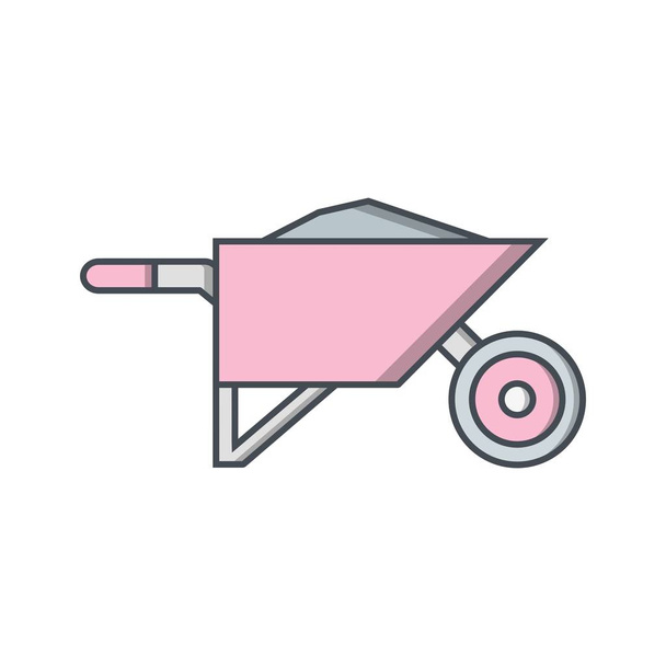 Illustration Wheelbarrow Icon - Photo, Image