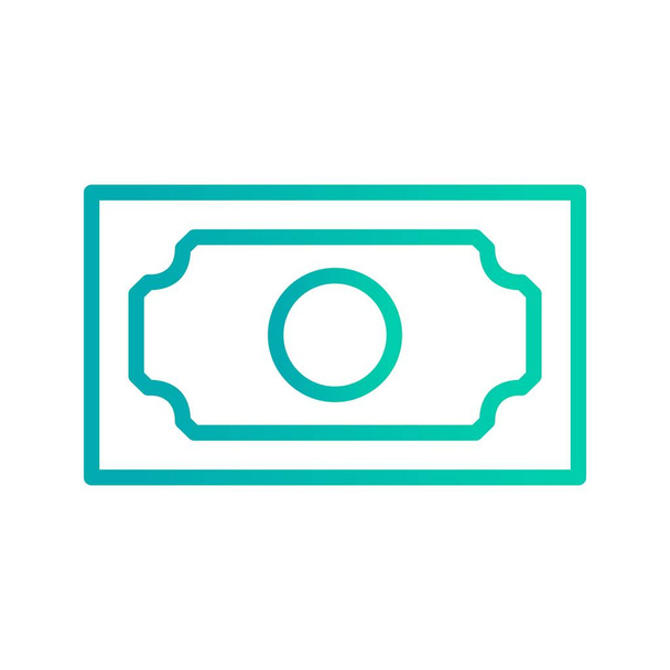 Illustratie bank notitie-pictogram - Foto, afbeelding