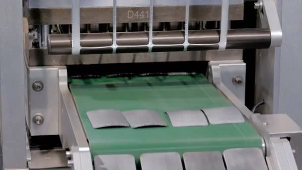 Tablet pharmaceutical blister packaging machine - Footage, Video