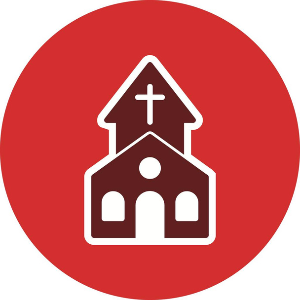 Illustratie kerk pictogram - Foto, afbeelding