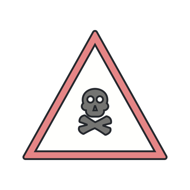 Ilustración Icono de señal de tráfico de gas venenoso
 - Foto, Imagen