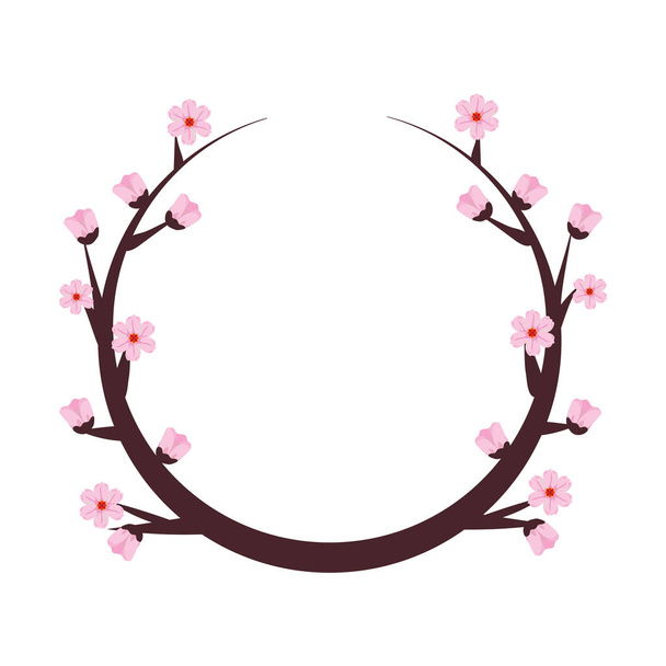 cherry blossom branch - Vector, afbeelding