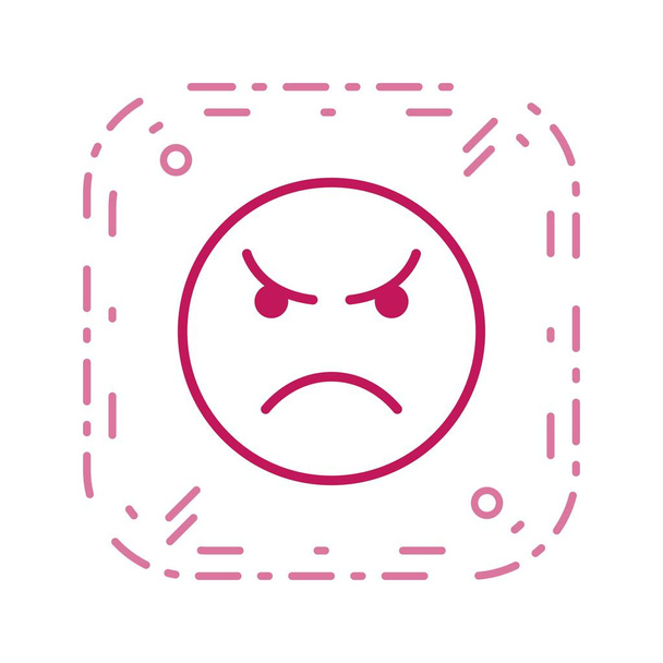 Illustration wütend Emoticon-Symbol - Foto, Bild