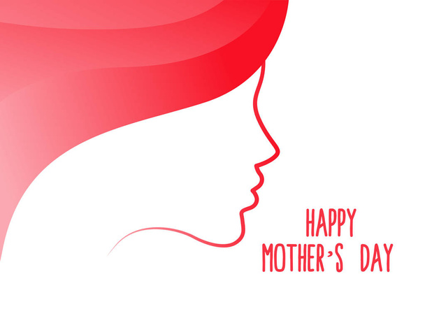 beautiful women face for happy mother's day - Vetor, Imagem