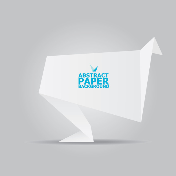 Absztrakt fehér papír origami háttér - Vektor, kép